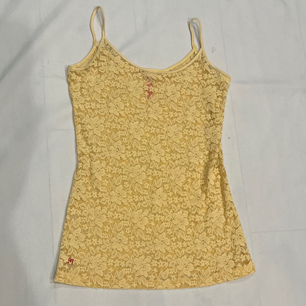 Ruby Ribbon Yellow Lace Camisole